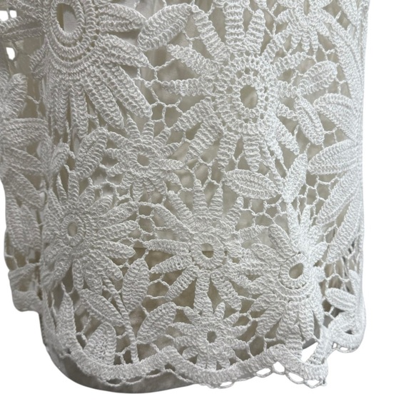 Ted Baker London Ivory KATRNN Crochet Sleeveless Lined Top Size Ted 4 US 10 NWT - Picture 3 of 15
